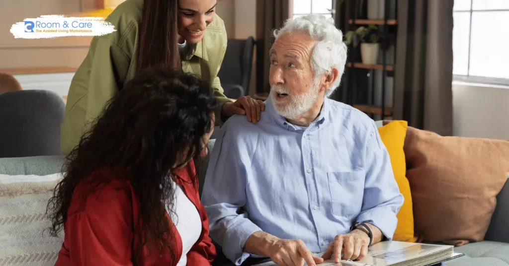 assisted living facilities tacoma wa elder having a conversation